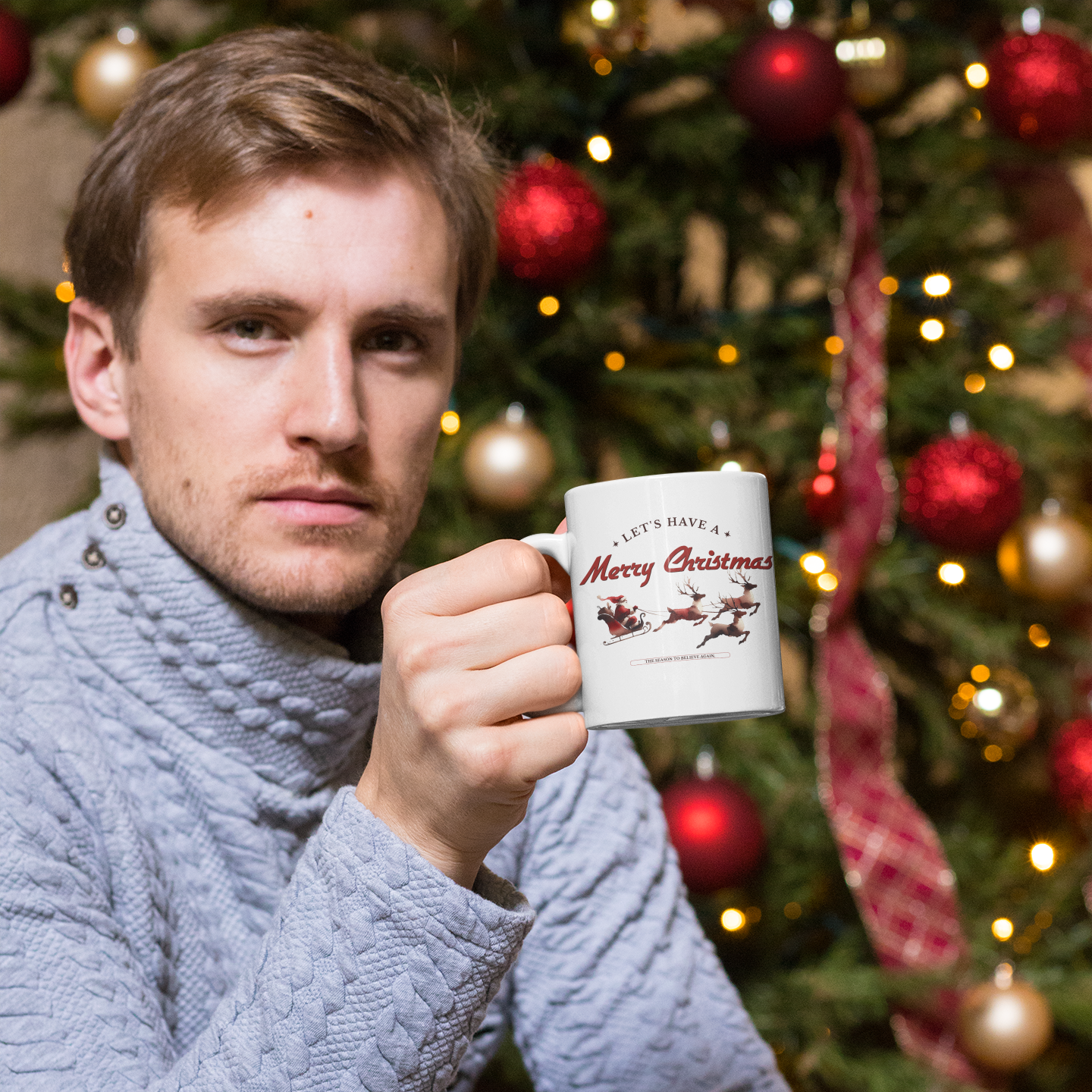 Let’s Have a Merry Christmas — Cozy Holiday Mug