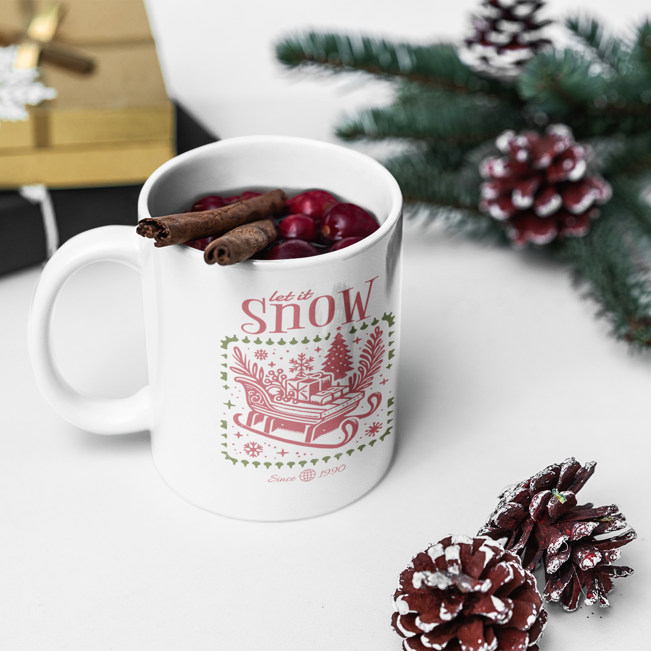 Let It Snow - Holiday Sleigh Mug 11oz