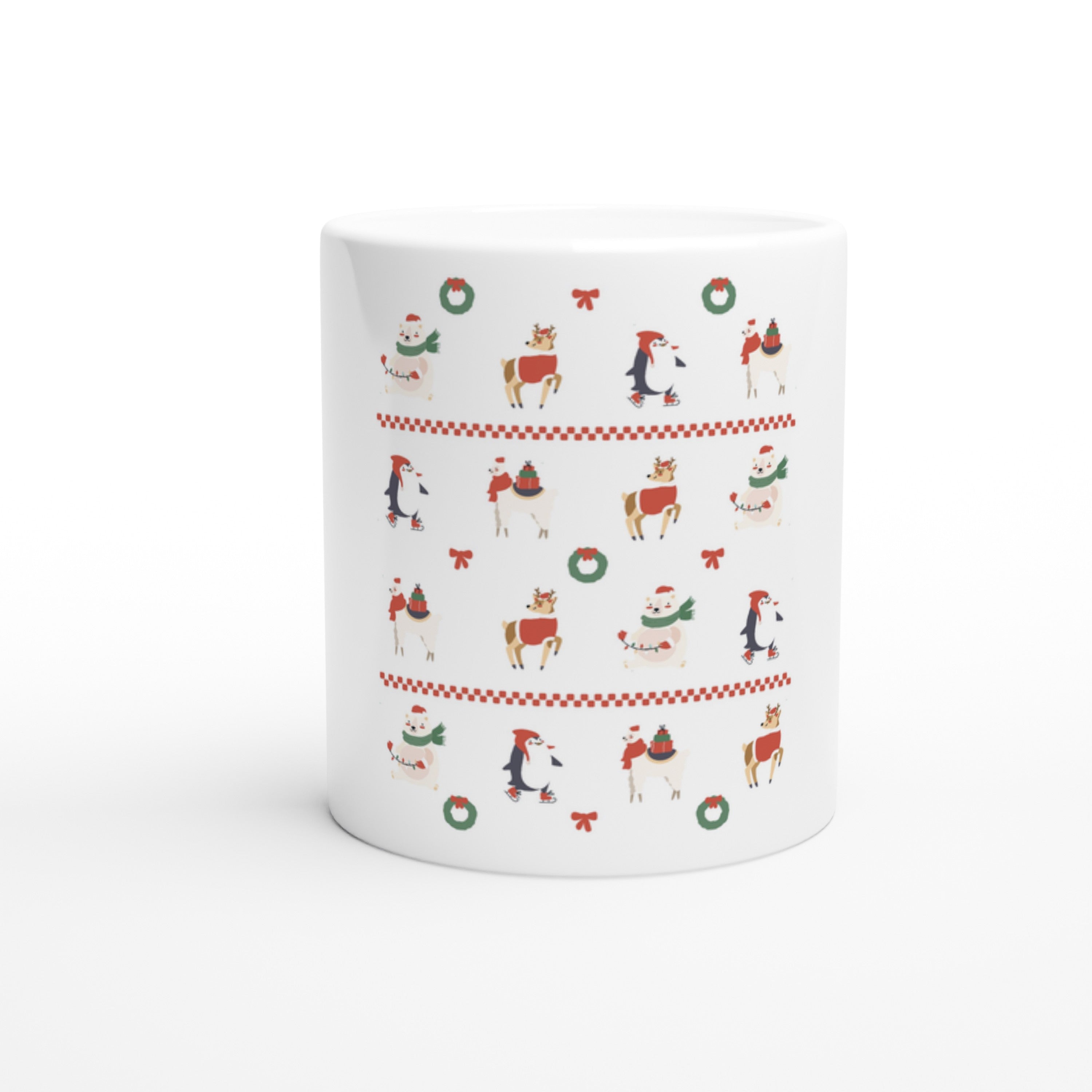 Holiday Animal Pattern — Cozy Christmas Mug 11oz