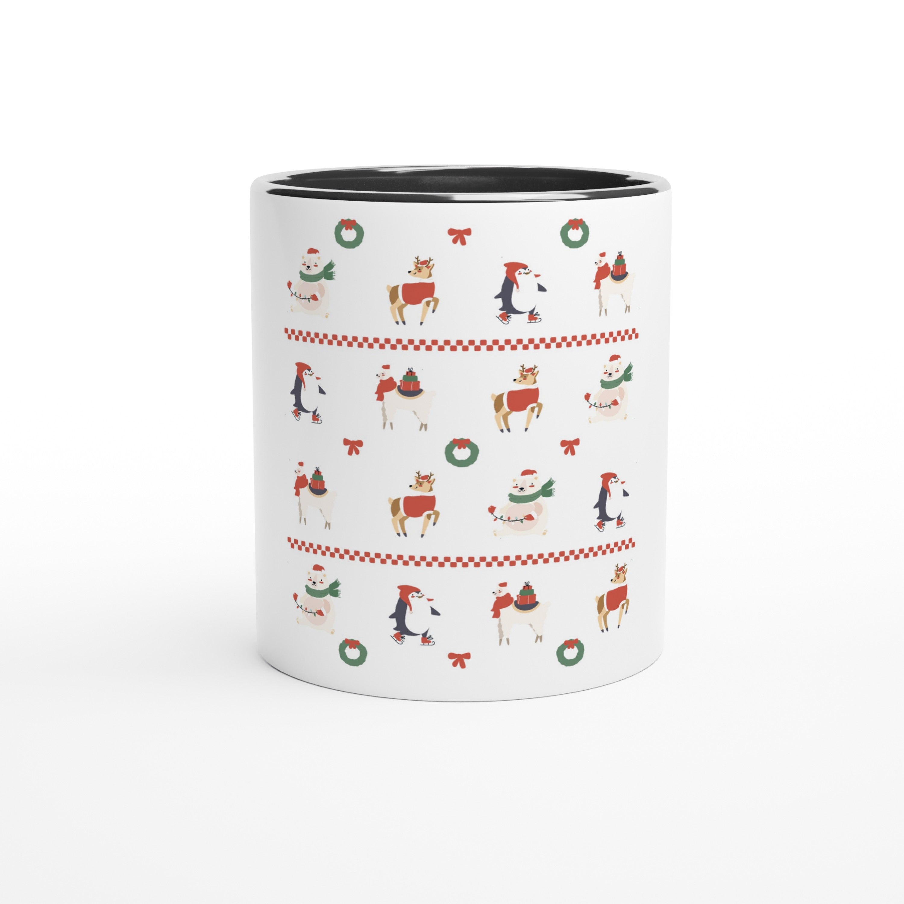 Holiday Animal Pattern — Cozy Christmas Mug 11oz