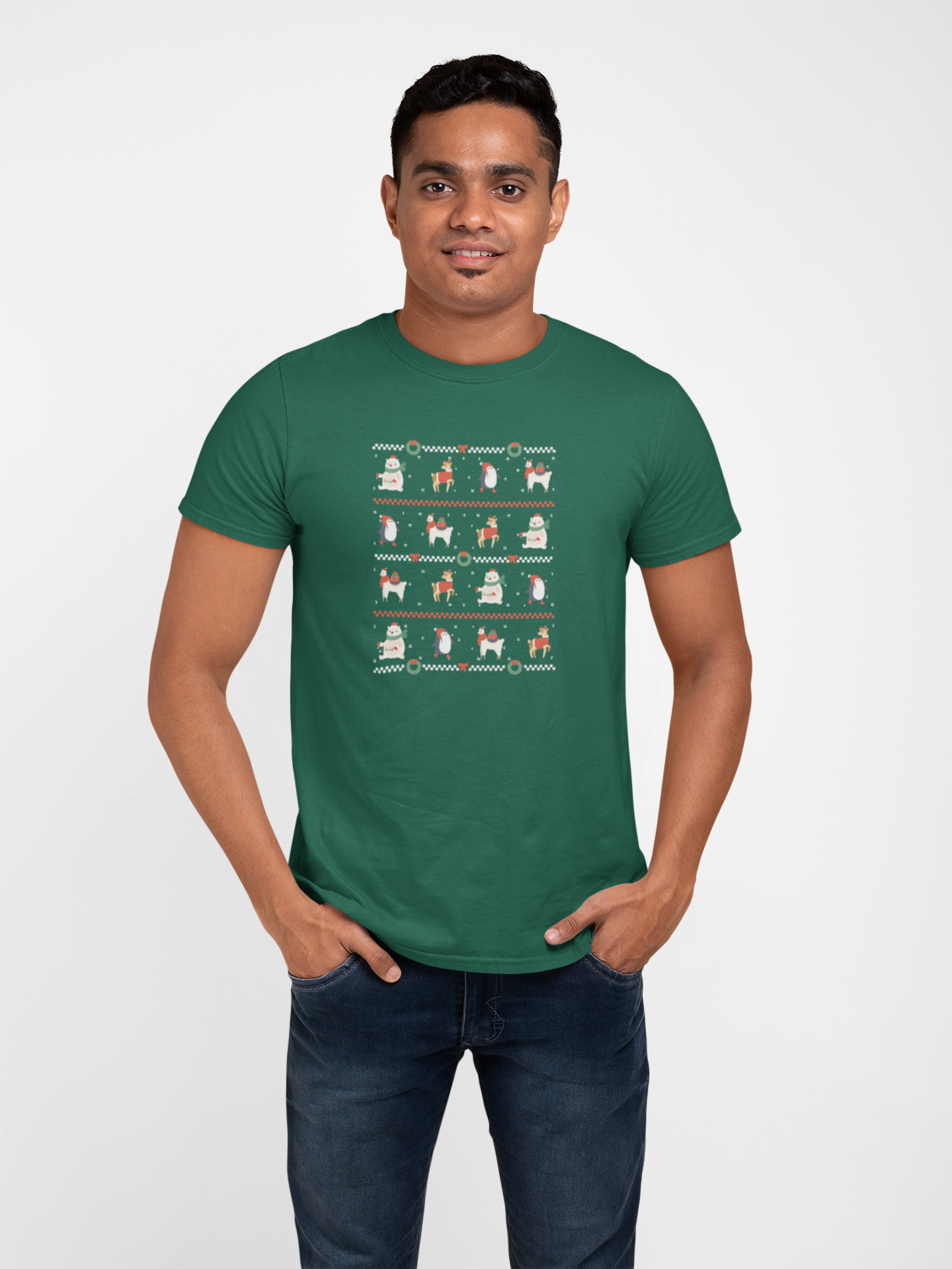 Funny Christmas Ugly Sweater Style T-shirt